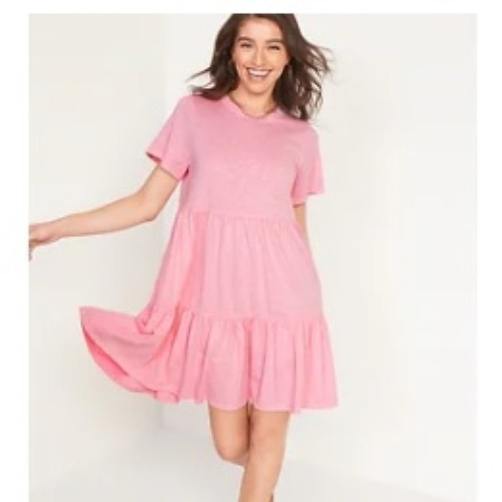 ISO Old Navy Tiered Mini Dress Size Medium TALL in pink, geyser, grape, or other